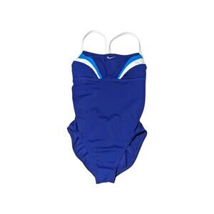 Nike Racing One Piece Swimsuit Blue Colorblock Womens 6 Competitive Diving Surf